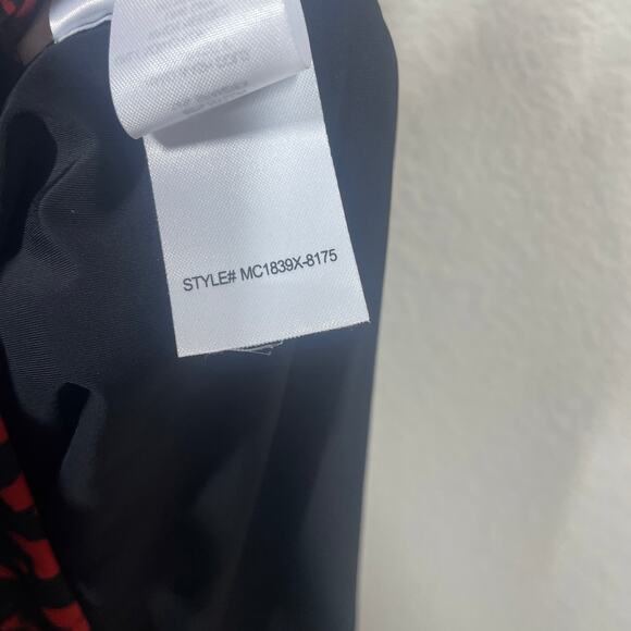 ModCloth Plus Size 2X Clarice High Waisted Bikini Bottom Swimwear Black Red Tie - Picture 7 of 9